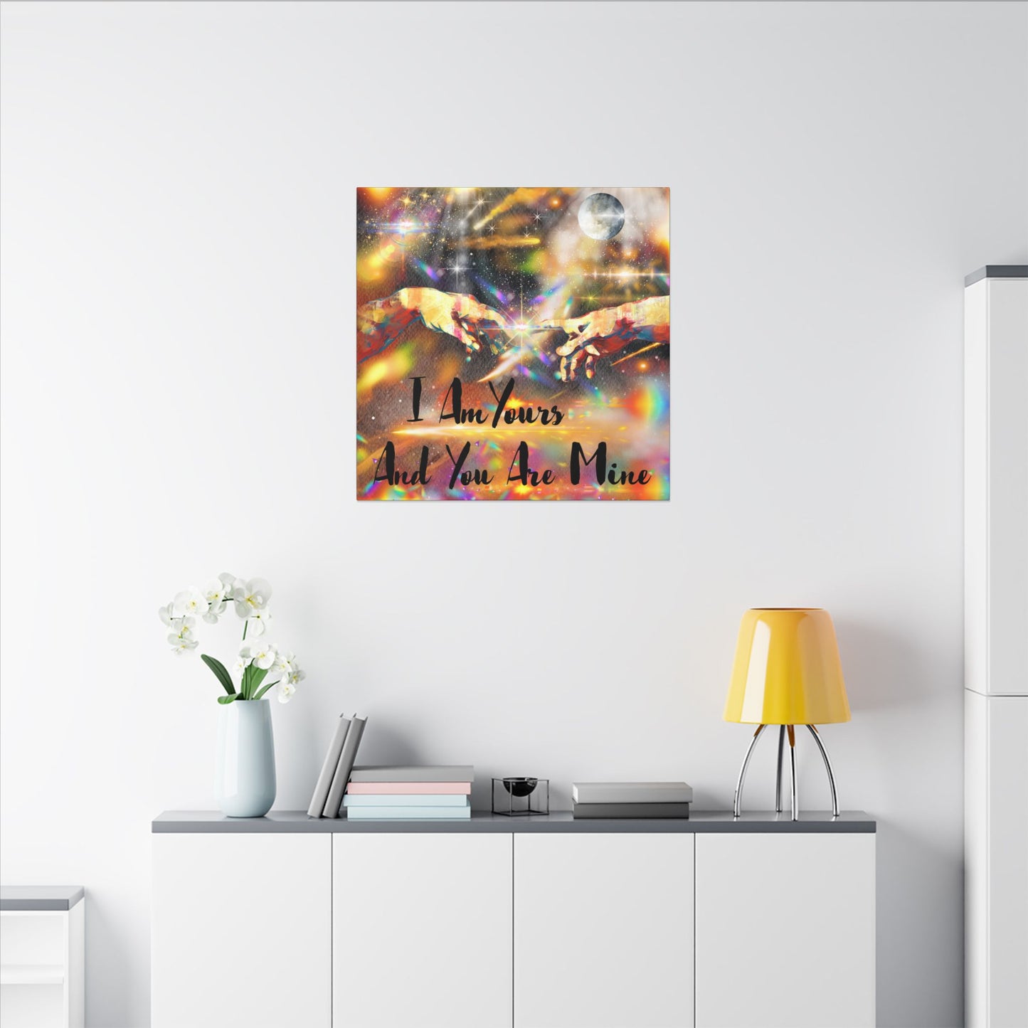 I Am Yours - Romantic Wall Art, Canvas Print, Inspirational Home Decor, Perfect Gift for Couples, Love Art, Anniversary Decoration