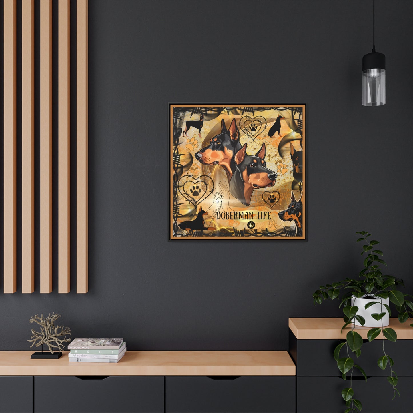 Doberman Life Canvas Wall Art