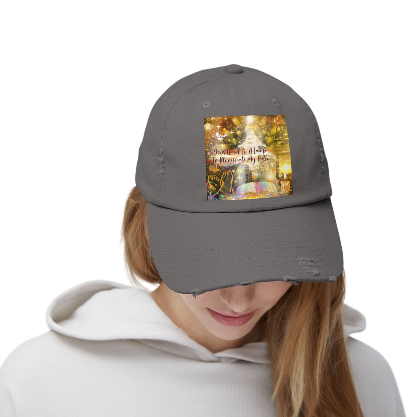 Your Word Unisex Distressed Cap