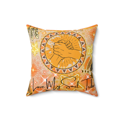 Love My Soul Tribe Spun Polyester Square Pillow