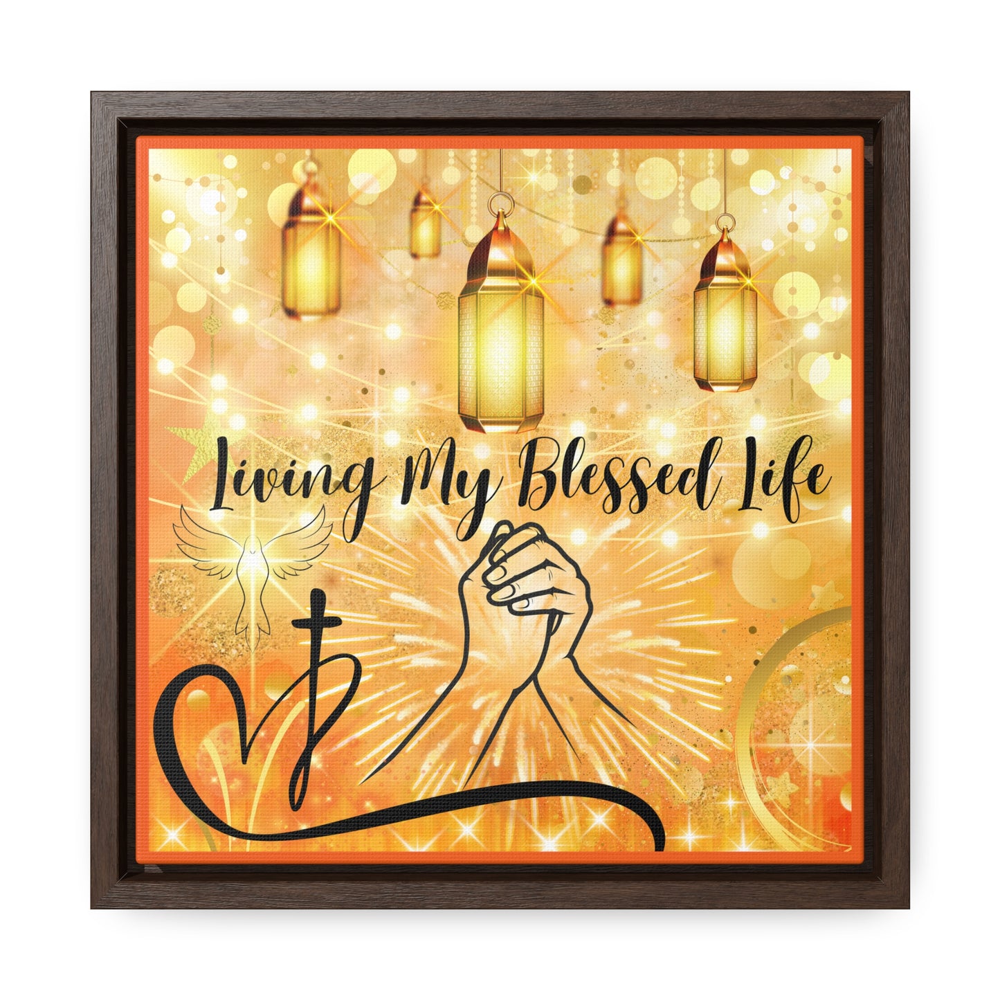 Living My Blessed Life Gallery Canvas Wraps, Square Frame