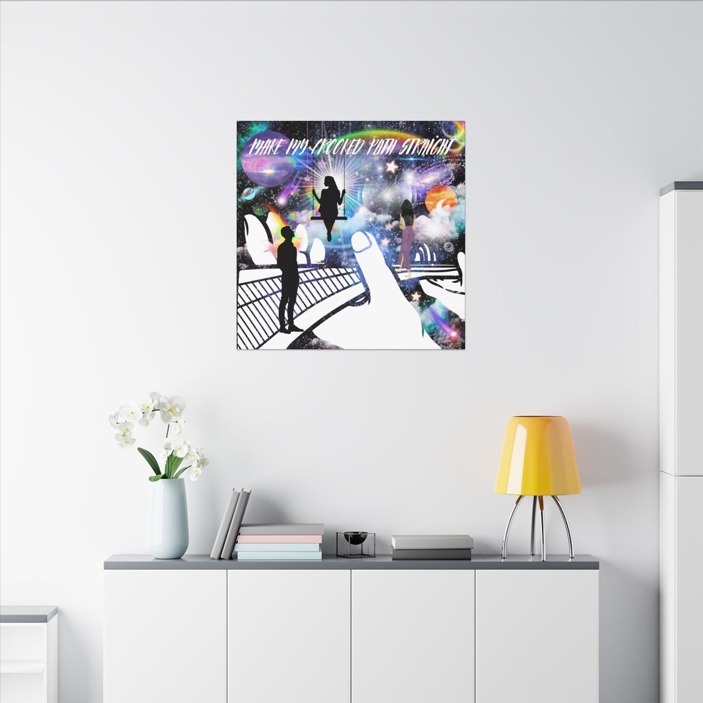 In His Hands - Cosmic Wall Art Canvas Print, Home Decor, Inspirational Decor, Galaxy Artwork, Unique Gift for Space Lovers, Abstract Art