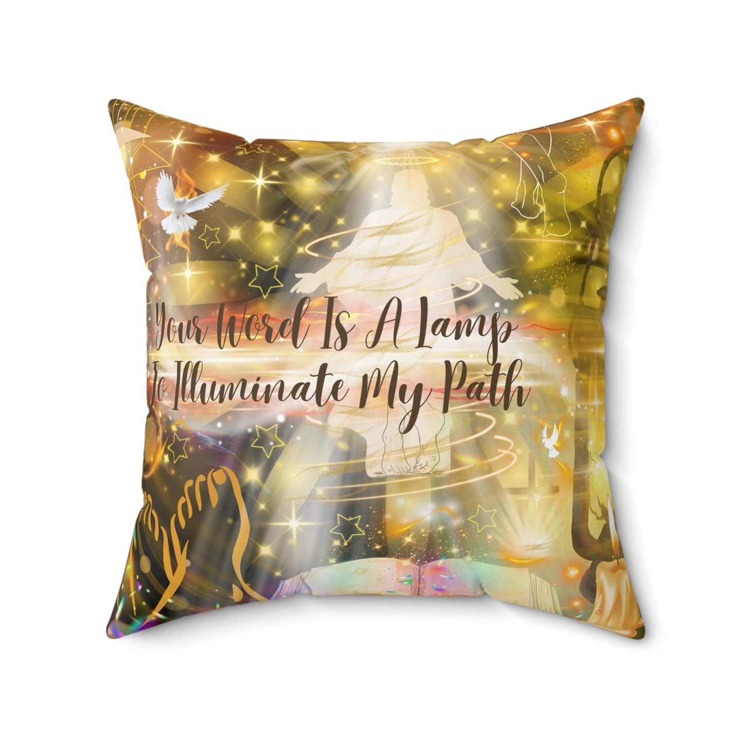 Your Word - Inspirational Quote Pillow, Cozy Home Decor, Spiritual Gift, Motivational Cushion, Living Room Accent, Unique Inspiration Throw Pillow