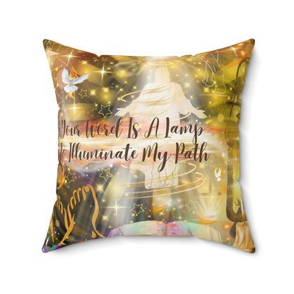 Your Word - Inspirational Quote Pillow, Cozy Home Decor, Spiritual Gift, Motivational Cushion, Living Room Accent, Unique Inspiration Throw Pillow