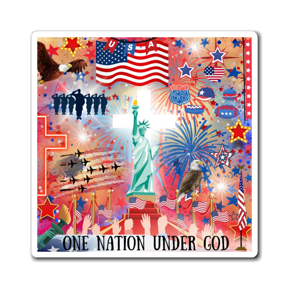 One Nation Under God Magnets