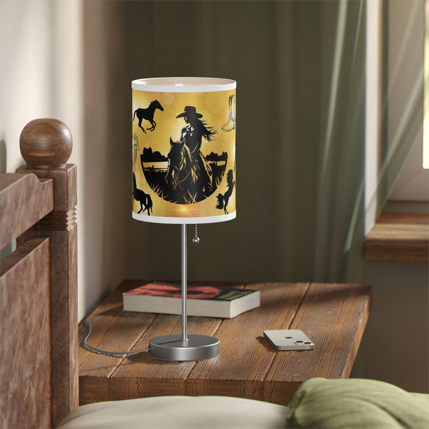 Cowgirl Country Lamp on a Stand, US|CA plug