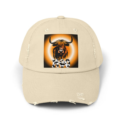 Moo Unisex Distressed Cap