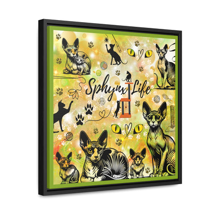 Sphynx Life Gallery Canvas Wraps, Square Frame