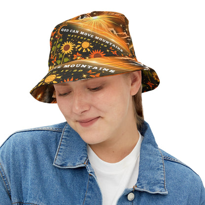 God Can Move Mountains Bucket Hat (AOP)