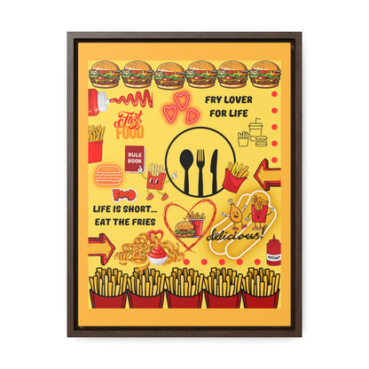 Eat The Fries Canvas Wall Art