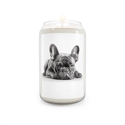 Frenchie Laying Scented Candle, 13.75oz