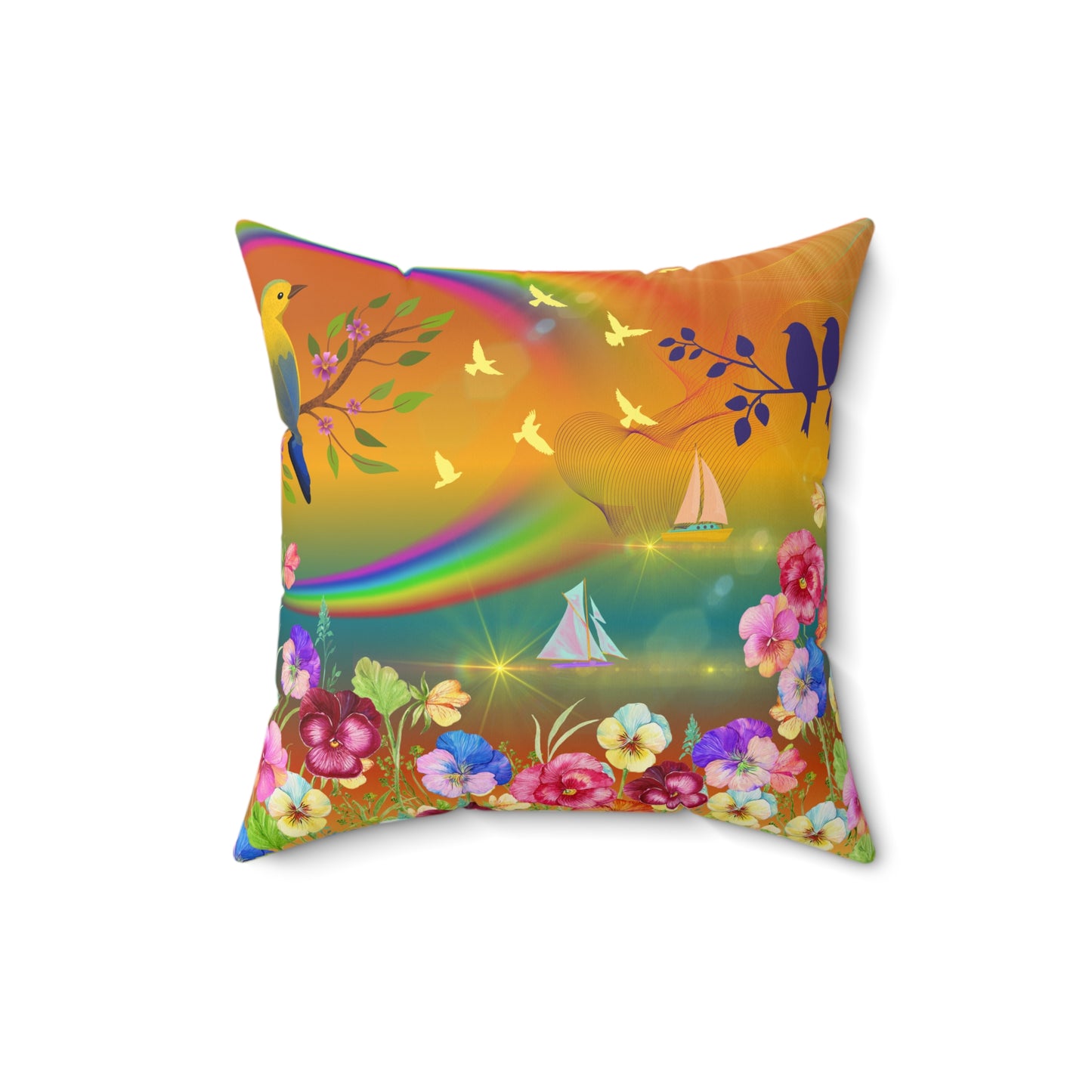 A New Day Spun Polyester Square Pillow