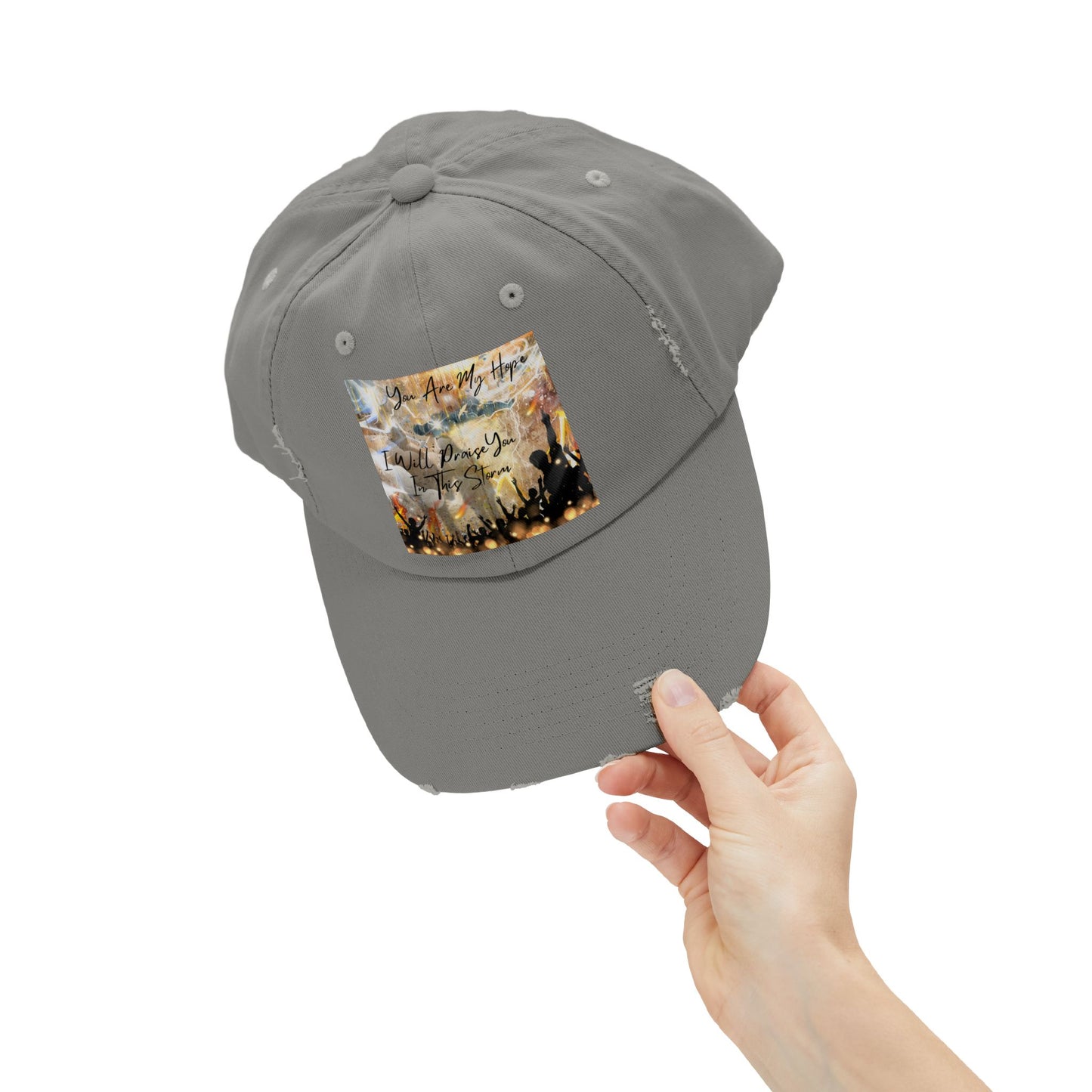 I Will Praise You Unisex Distressed Cap