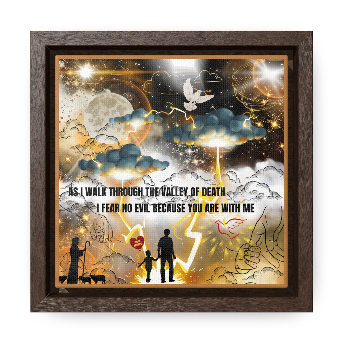 I Fear No Evil Gallery Canvas Wraps, Square Frame