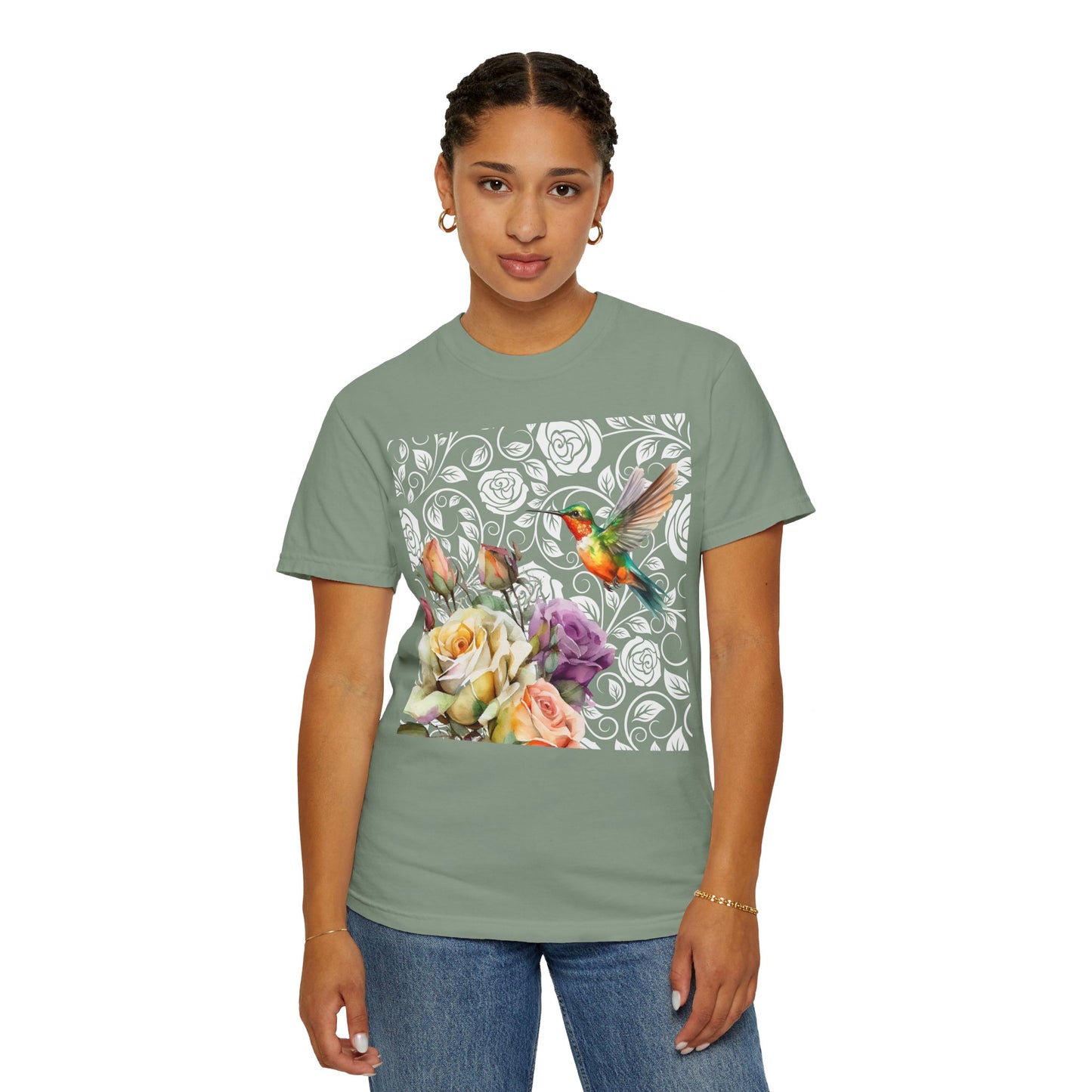 Hummingbird 2 Unisex Garment-Dyed T-shirt