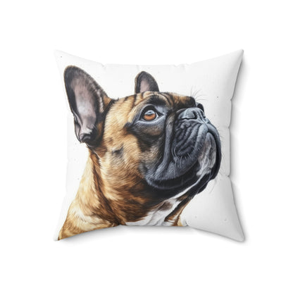 Spun Polyester Square Pillow Frenchie