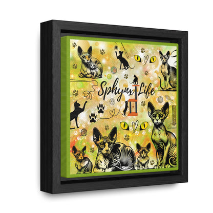 Sphynx Life Gallery Canvas Wraps, Square Frame