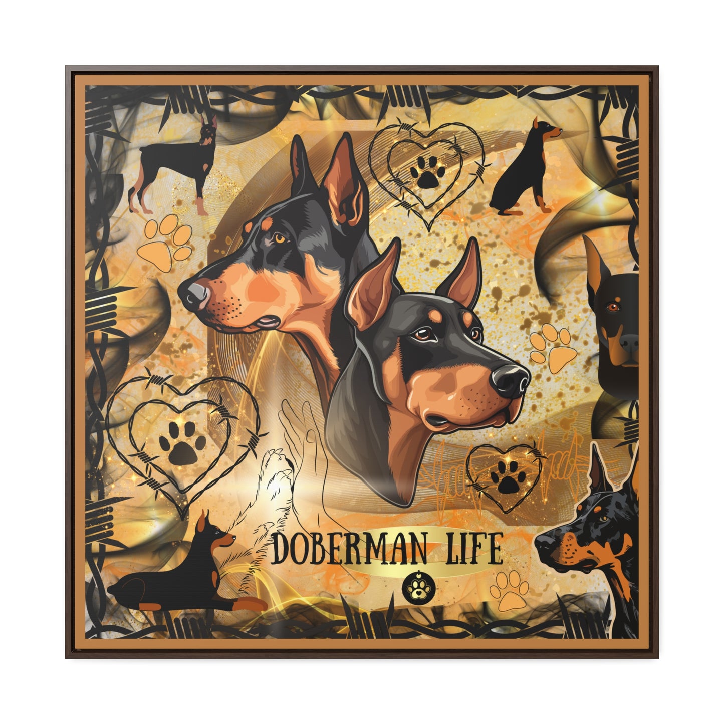 Doberman Life Canvas Wall Art