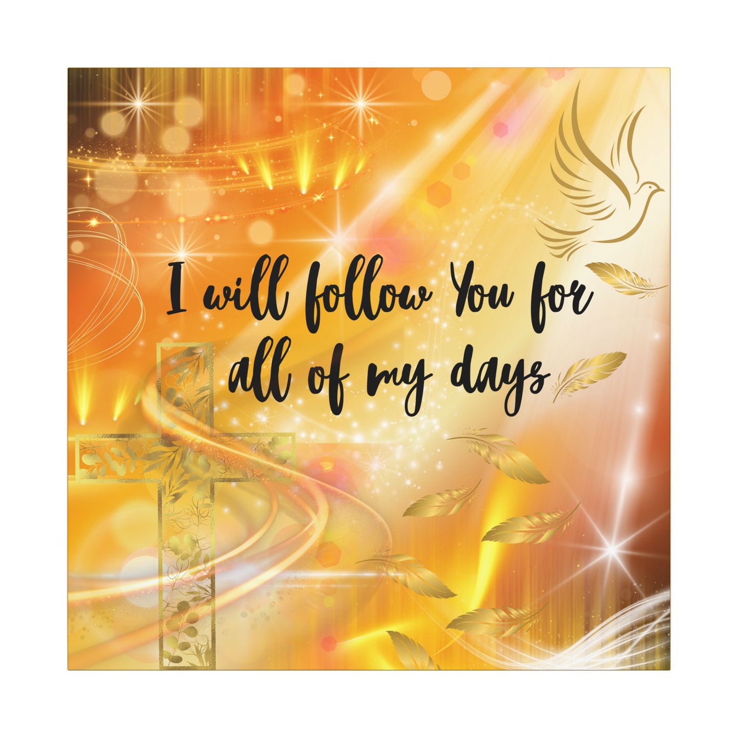 I Will Follow - Inspirational Canvas Wall Art, Faith Decor, Spiritual Gift, Christian Home Decoration, Uplifting Scripture Wall Art