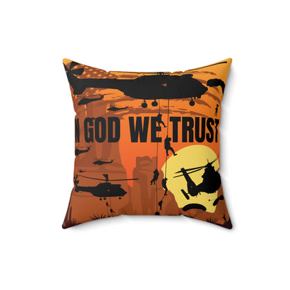 In God We Trust Spun Polyester Square Pillow