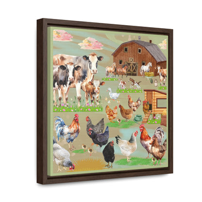 Springtime At The Barnyard Gallery Canvas Wraps, Square Frame