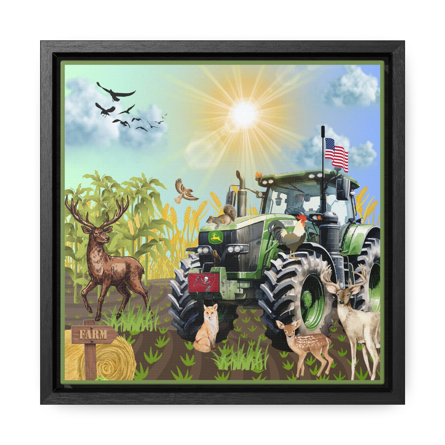 Farming In Florida Buccaneers Gallery Canvas Wraps, Square Frame