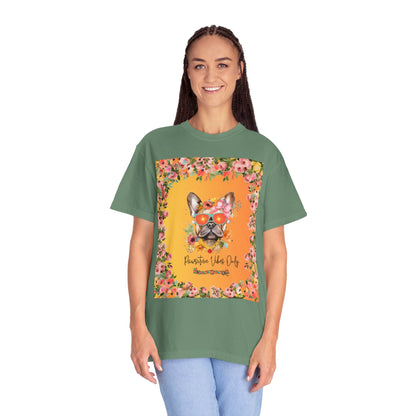 Pawsitive Vibes Only Unisex Garment-Dyed T-shirt