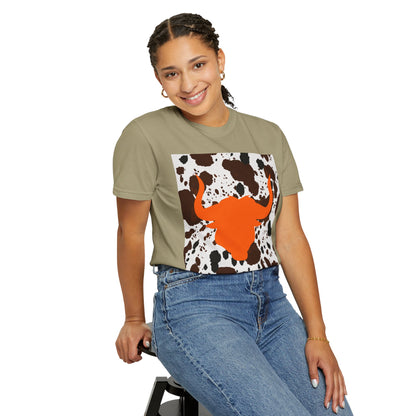 Cow 3 Unisex Garment-Dyed T-shirt