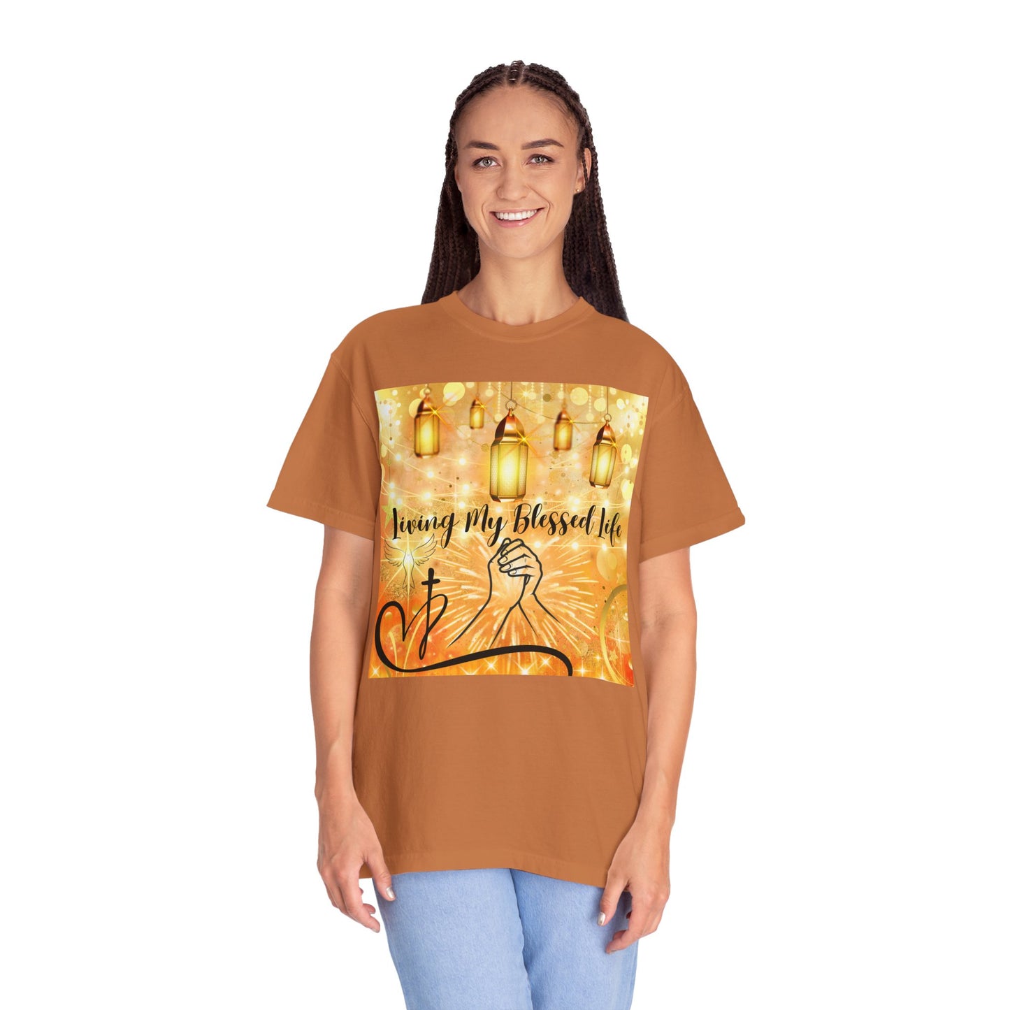 Living My Blessed Life Unisex Garment-Dyed T-shirt