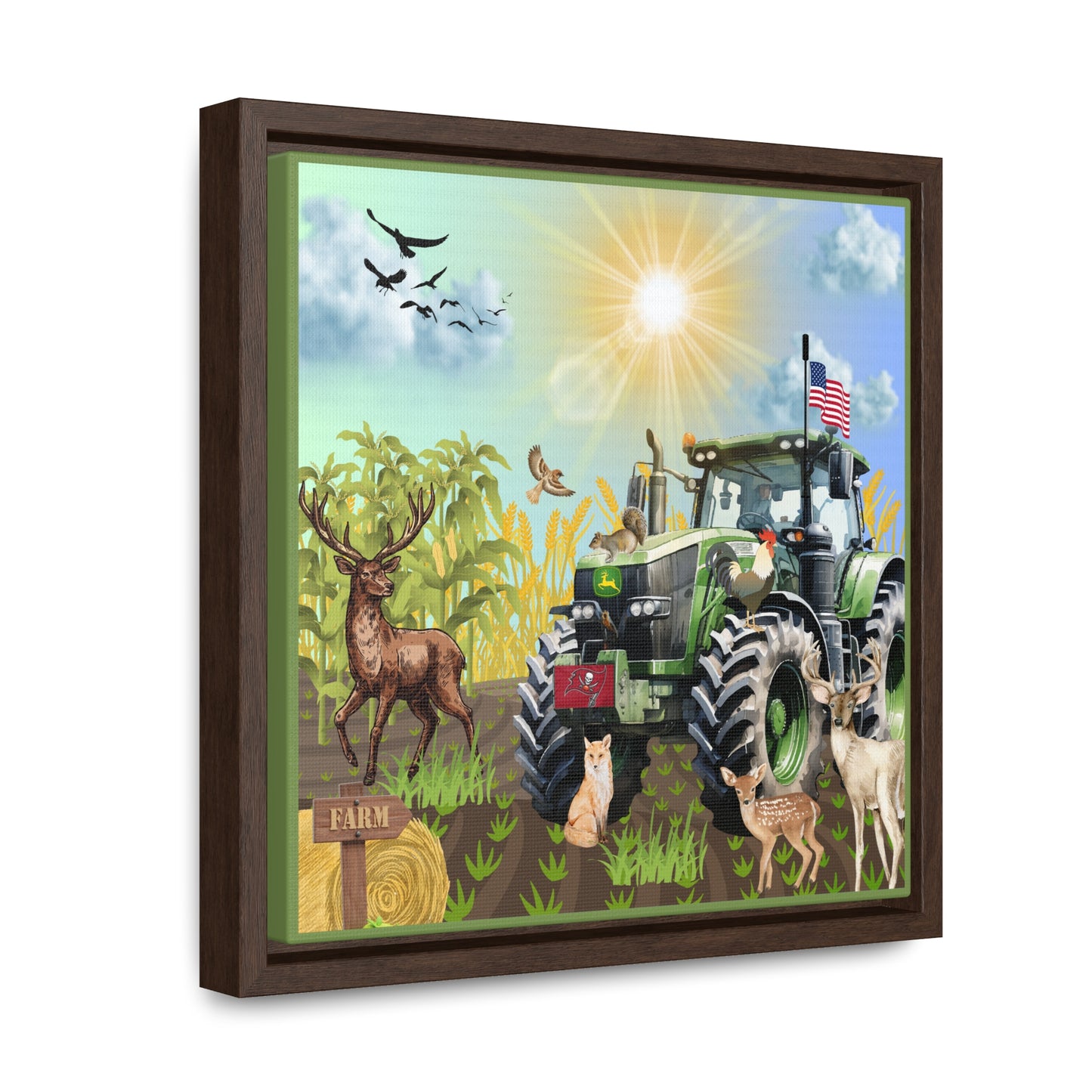 Farming In Florida Buccaneers Gallery Canvas Wraps, Square Frame