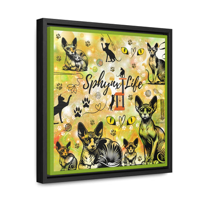 Sphynx Life Gallery Canvas Wraps, Square Frame