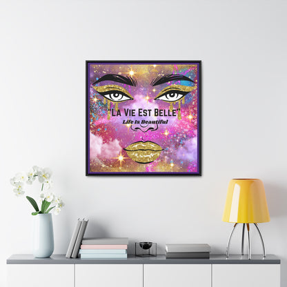 Life Is Beautiful French Canvas Wall Art