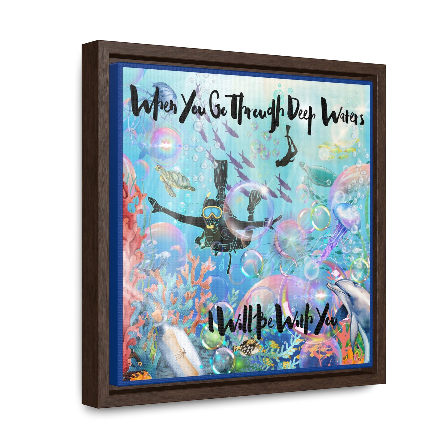 I WIll Be With You Gallery Canvas Wraps, Square Frame