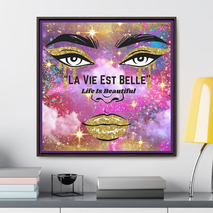 Life Is Beautiful French Canvas Wall Art