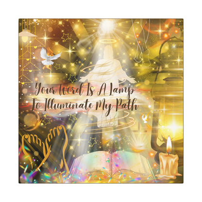 Your Word - Inspirational Wall Art, Custom Canvas Print, Home Decor, Motivational Quote, Spiritual Artwork, Wall Decor Gift