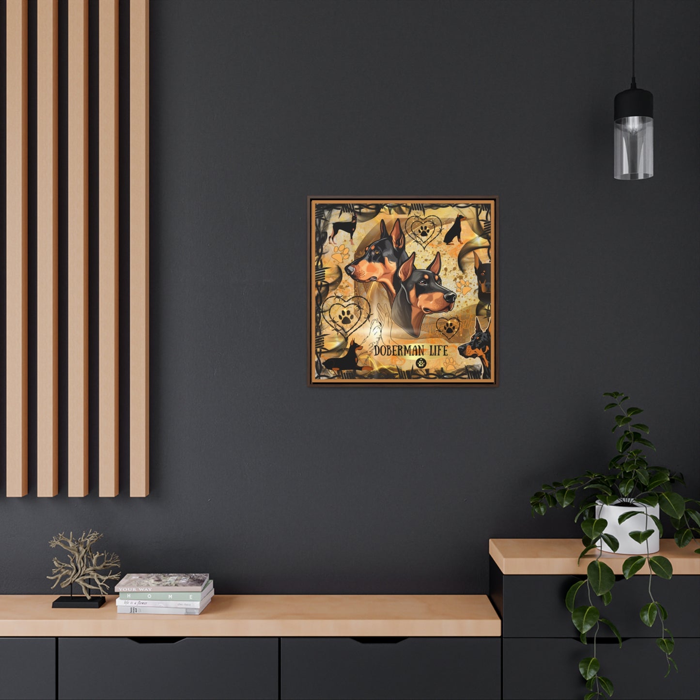 Doberman Life Canvas Wall Art