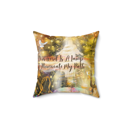 Your Word - Inspirational Quote Pillow, Cozy Home Decor, Spiritual Gift, Motivational Cushion, Living Room Accent, Unique Inspiration Throw Pillow