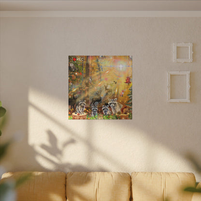 Take A Hike - Nature-Themed Canvas Art, Wildlife Decor, Forest Wall Art, Animal Lovers Canvas, Magical Forest Painting