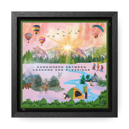 Somewhere Between Lessons And Blessings Canvas Wall Art