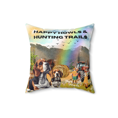 Happy Howls Spun Polyester Square Pillow