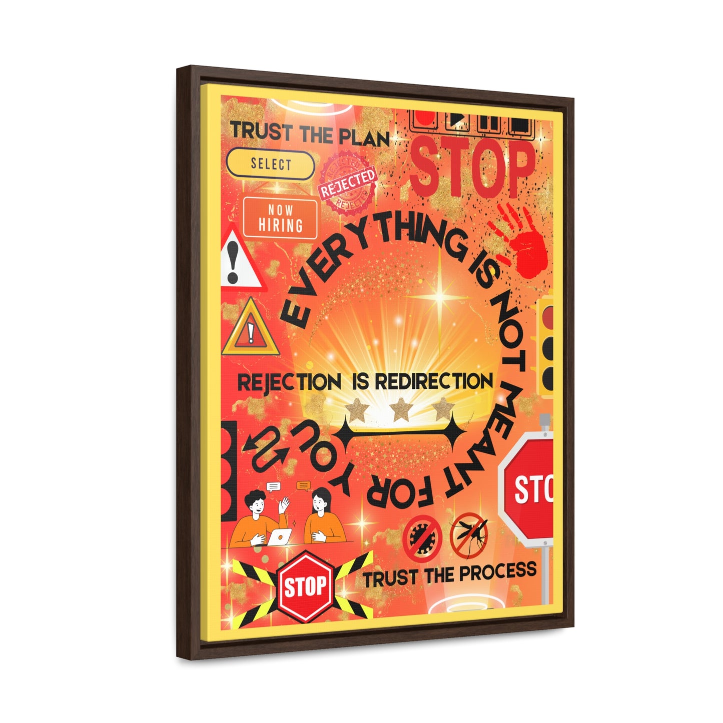 Rejection is Redirection Canvas Wall Art