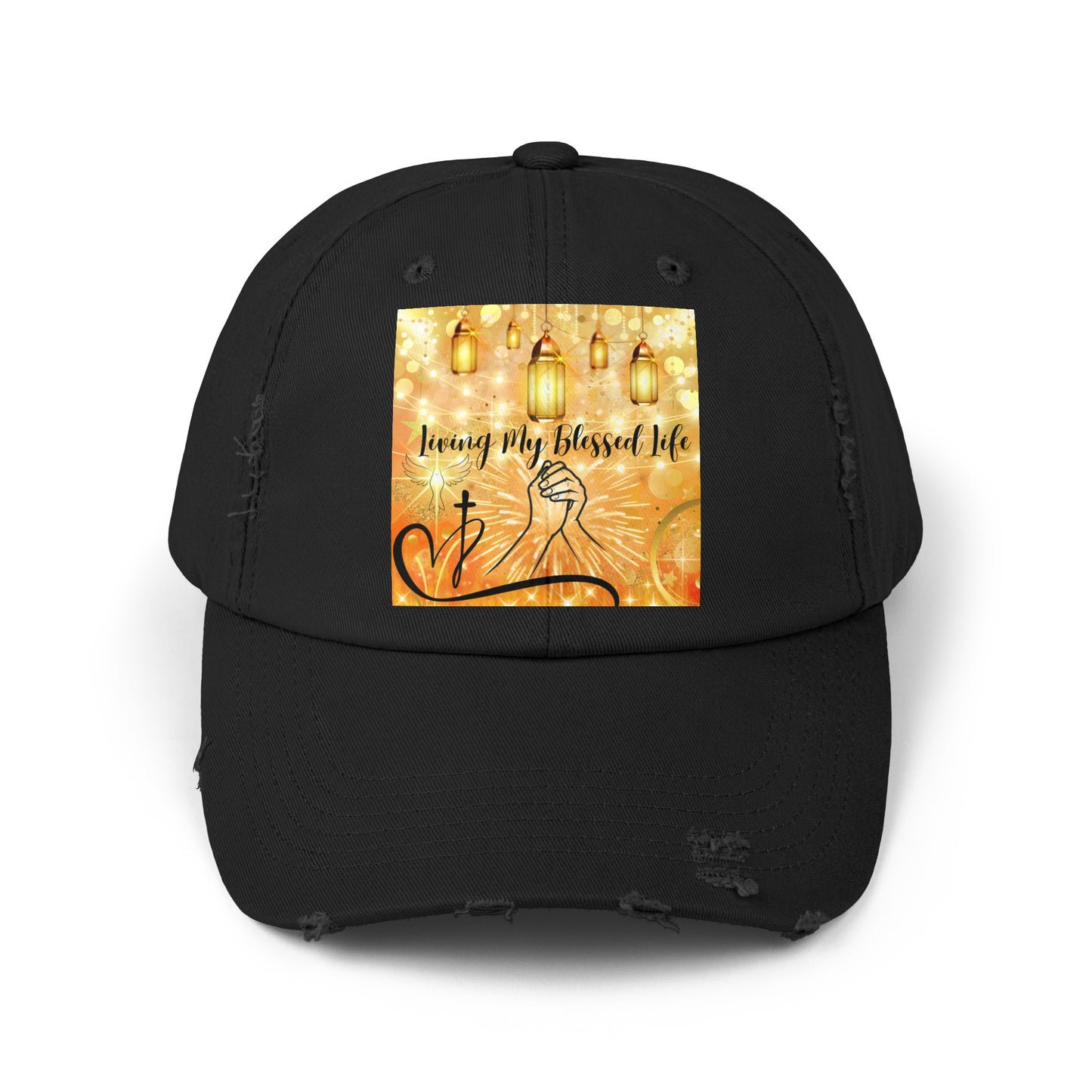 Living My Blessed Life Unisex Distressed Cap