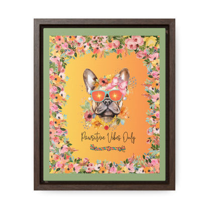 Pawsitive Vibes Only Canvas Wall Art