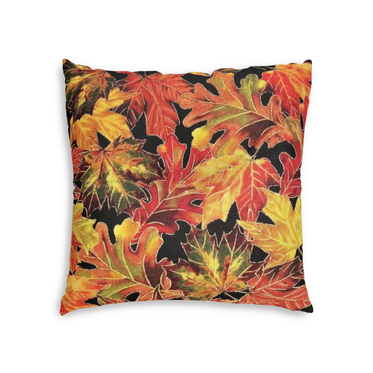 Tufted Floor Pillow, Square Fall Leaves