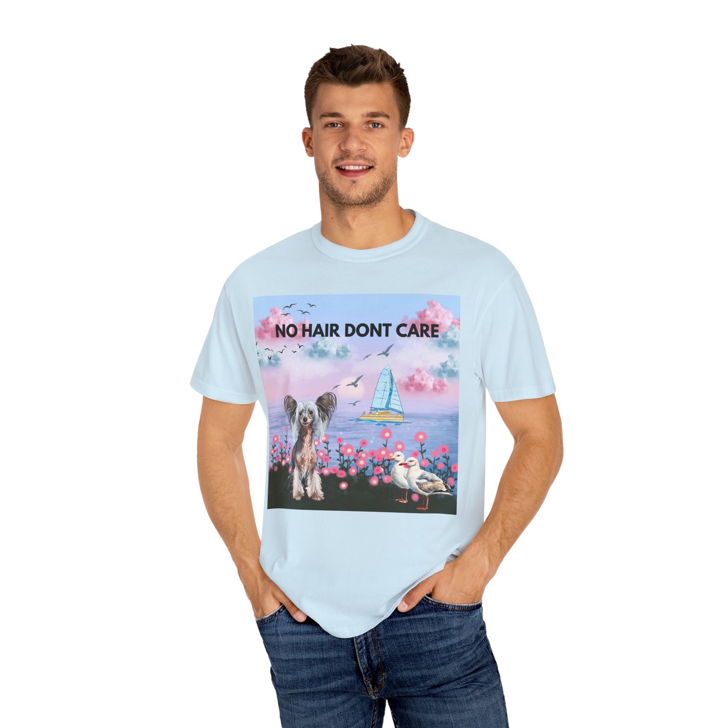 No Hair Don't Care Unisex Garment-Dyed T-shirt