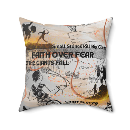 Faith Over Fear Spun Polyester Square Pillow