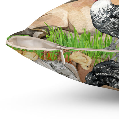 The Farm Spun Polyester Square Pillow