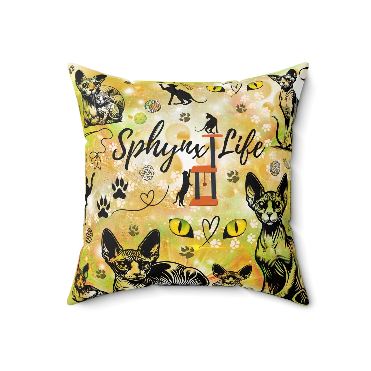 Sphynx Spun Polyester Square Pillow