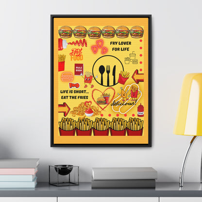 Eat The Fries Canvas Wall Art