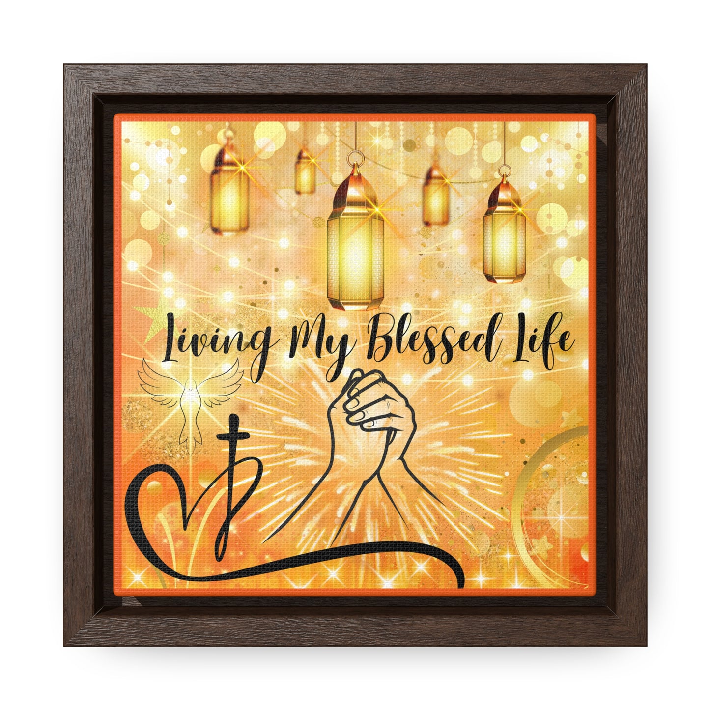 Living My Blessed Life Gallery Canvas Wraps, Square Frame